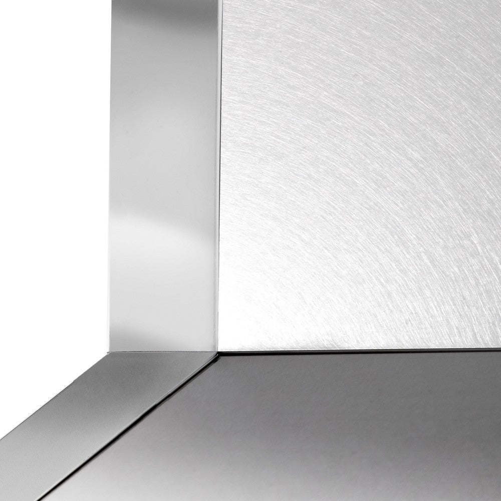 ZLINE Designer Series Wall Mount Range Hood in Fingerprint Resistant Stainless Steel with Mirror Accents (655MR) Featuring Designer Mirror Accents