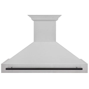 ZLINE Autograph Edition 48 in. Fingerprint Resistant Stainless Steel Range Hood (8654SNZ-48) Matte Black, front.