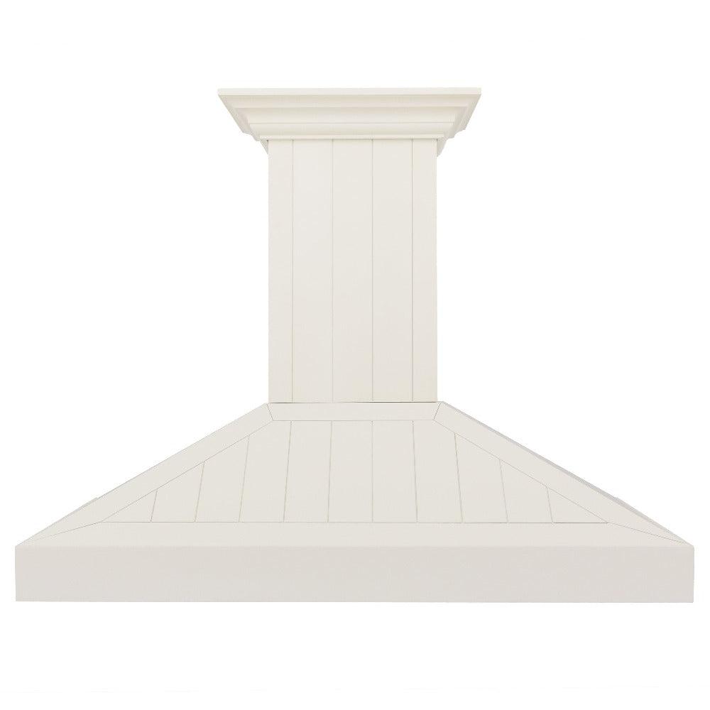 ZLINE Wooden Wall Mount Range Hood in Cottage White (KPTT) front.