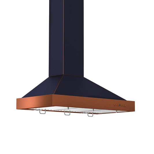 ZLINE Designer Series Wall Mount Range Hood in Oil-Rubbed Bronze with Copper Accents (KB2-BCXXX)