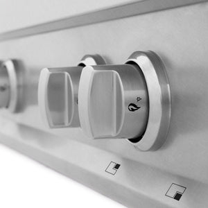 ZLINE 30 in. Legacy Gas Rangetop with 4 Burners and Porcelain Cooktop in Satin Stainless Steel (RTS-30) Satin Cooktop Knobs