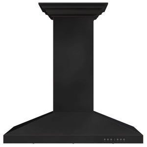 ZLINE 36 in. Designer Series Oil-Rubbed Bronze Island Mount Range Hood (8KL3iB-36) front.