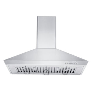 ZLINE 36 in. Convertible Vent Wall Mount Range Hood in Stainless Steel (KF-36) front under.