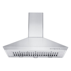 ZLINE 36 in. Convertible Vent Wall Mount Range Hood in Stainless Steel (KF-36) front under.