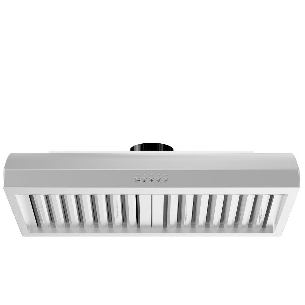 ZLINE 30 in. Ducted Under Cabinet Range Hood in Stainless Steel (627-30) front, under.