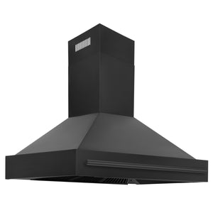 ZLINE Black Stainless Steel Range Hood with Black Stainless Steel Handle 48