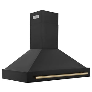 ZLINE Autograph Edition 48 in. Black Stainless Steel Range Hood with Handle (BS655Z-48) Champagne Bronze side