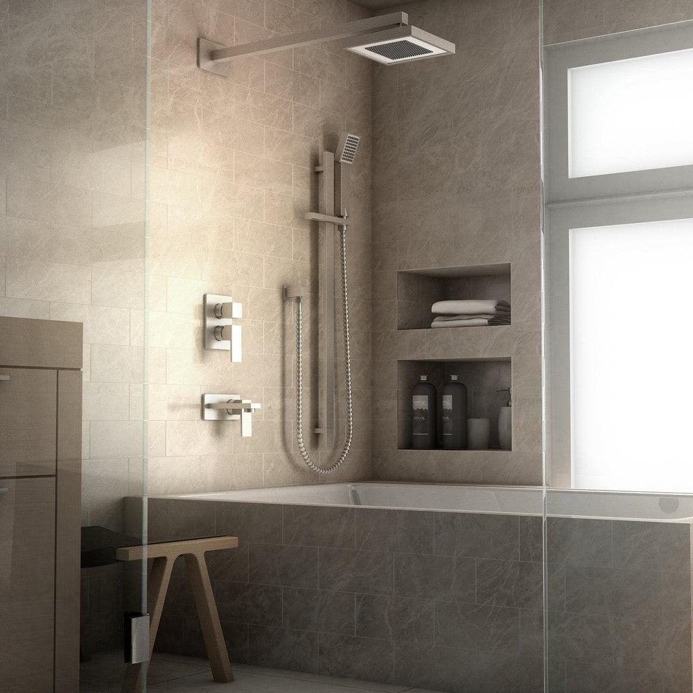 ZLINE Bliss Shower System (BLS-SHS) lifestyle in a luxury bathroom from below
