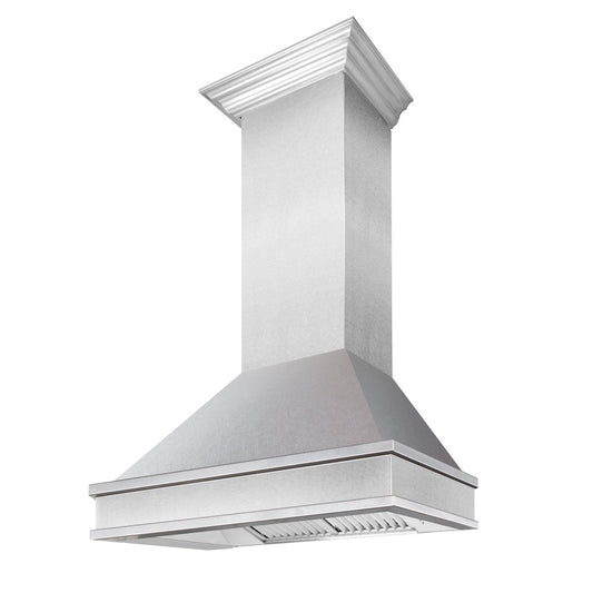 ZLINE Designer Series Fingerprint Resistant Wall Mount Range Hood (8656S) side, below.