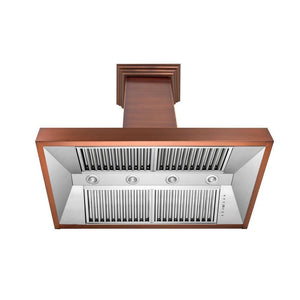 ZLINE Convertible Designer Series Copper Wall Mount Range Hood (8667C) under.