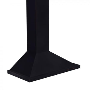 ZLINE Designer Series Oil-Rubbed Bronze Wall Mount Range Hood (8KBB) top side.