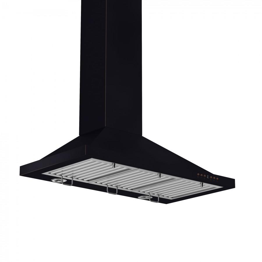 ZLINE Designer Series Oil-Rubbed Bronze Wall Mount Range Hood (8KBB) side under.