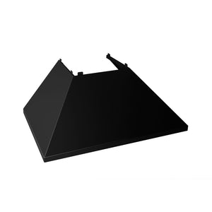 ZLINE Ducted Fingerprint Resistant Stainless Steel Range Hood with Black Matte Shell (8654BLM) Black Matte Shell, side.