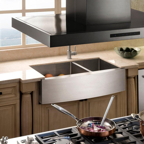 ZLINE Black Stainless Island Range Hood (BSKE2iN) ZLINE Kitchen and Bath