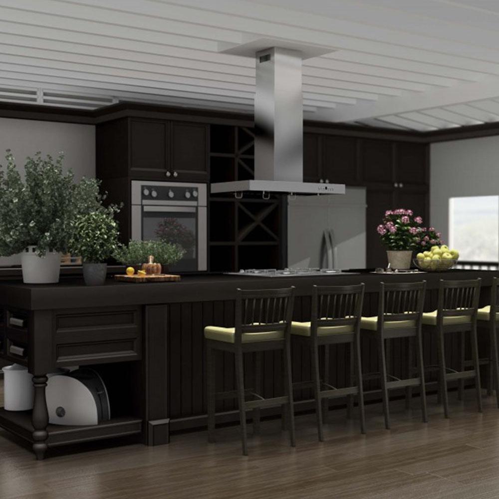 ZLINE Stainless Steel LowProfile Island Range Hood (KE2i) ZLINE Kitchen and Bath