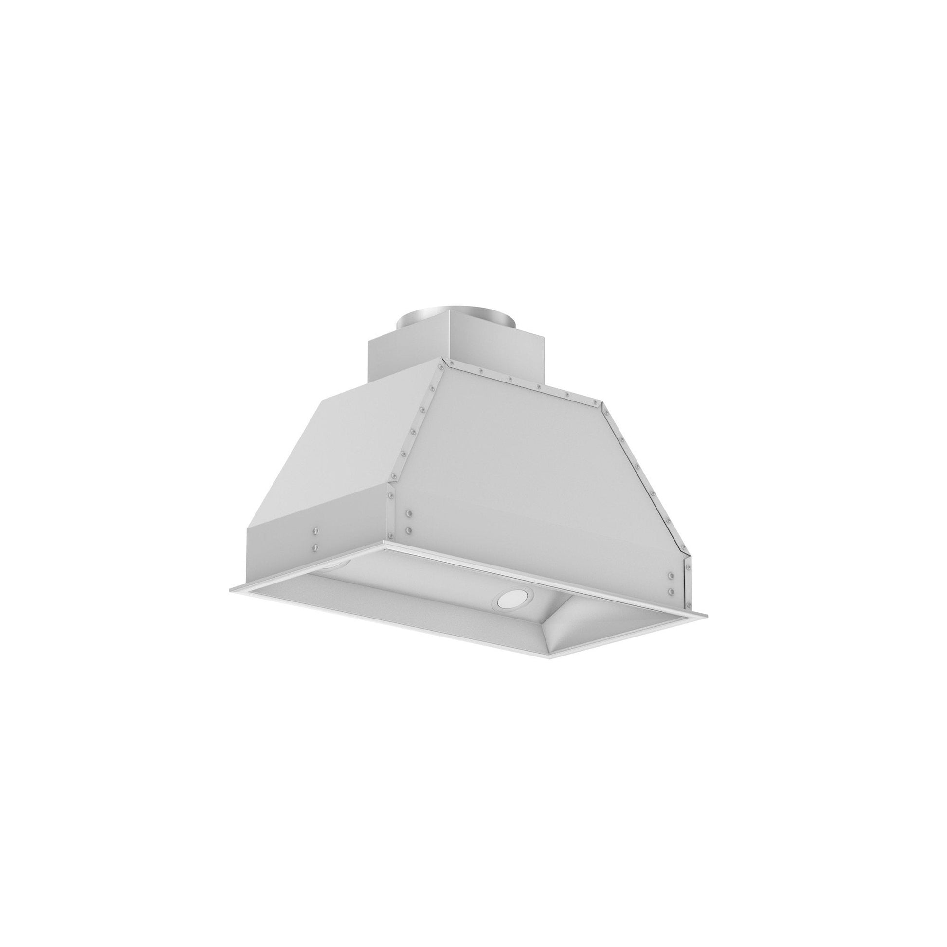 ZLINE Ducted Wall Mount Range Hood Insert in Outdoor Approved Stainless Steel (695-304) side, under.