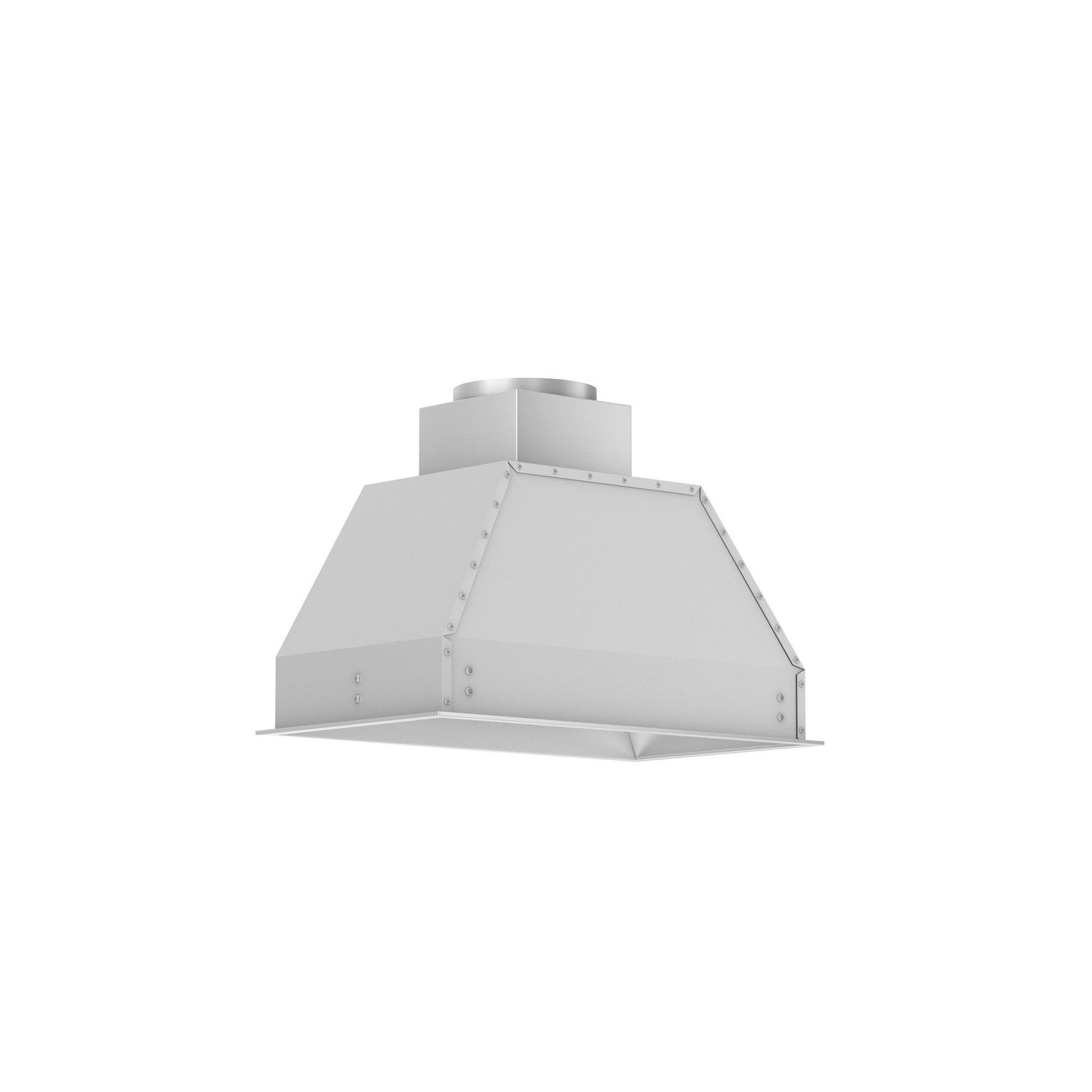 ZLINE Ducted Wall Mount Range Hood Insert in Outdoor Approved Stainless Steel (695-304) side.