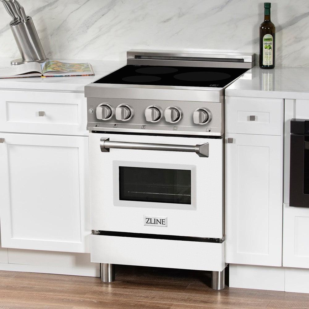 ZLINE 24 in. Induction Range with White Matte Oven Door (RAIND-WM-24)