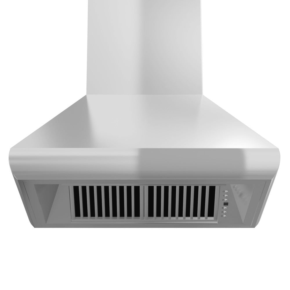 ZLINE Professional Convertible Vent Wall Mount Range Hood in Stainless Steel (587) front, under.