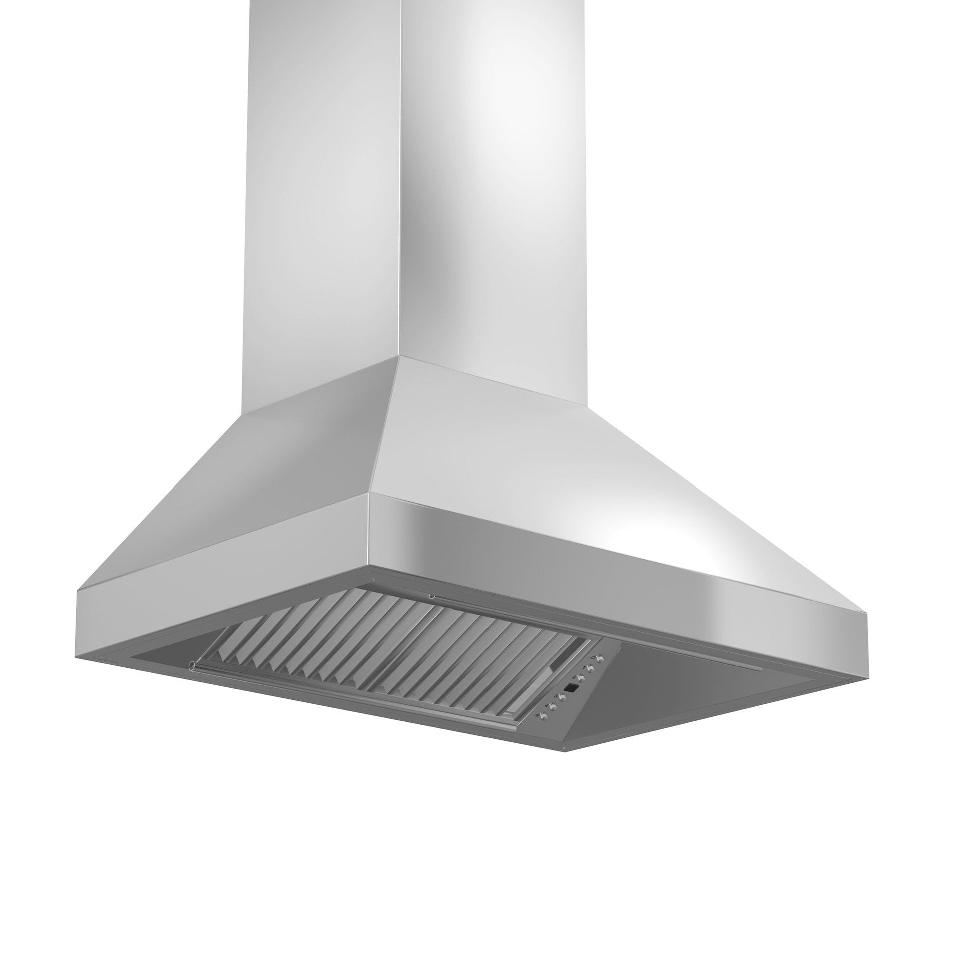 ZLINE Professional Convertible Vent Wall Mount Range Hood in Stainless Steel (597) Side Under View