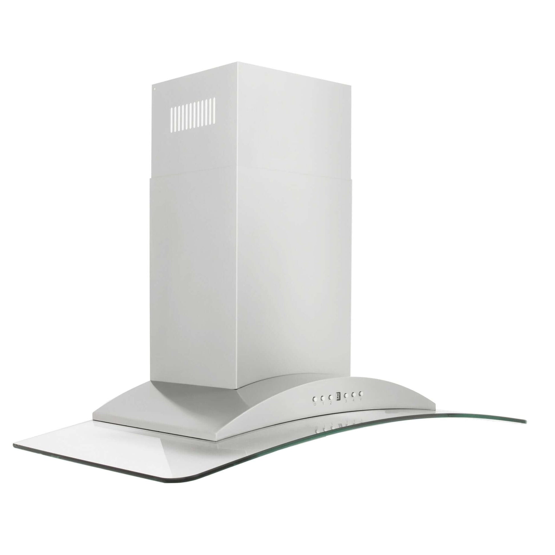 ZLINE Convertible Vent Wall Mount Range Hood in Stainless Steel & Glass (KN) side.