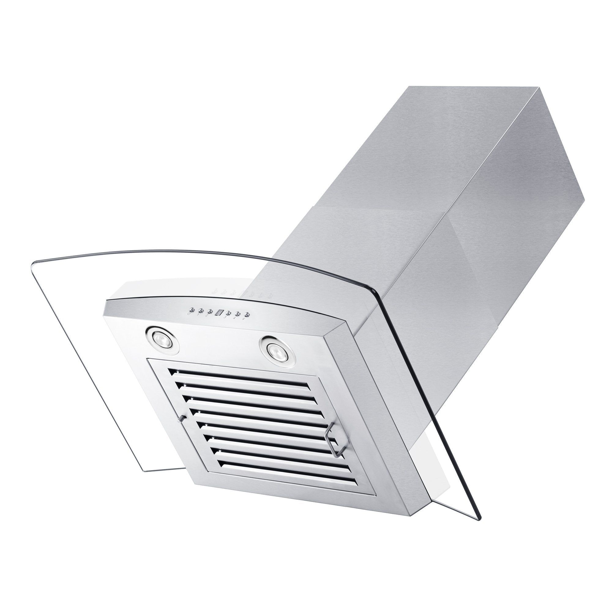 ZLINE Wall Mount Range Hood in Stainless Steel - Curved Glass Canopy (KZ)