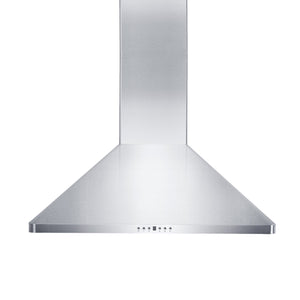 ZLINE Convertible Vent Wall Mount Range Hood in Stainless Steel (KF1) front with button and display panel.