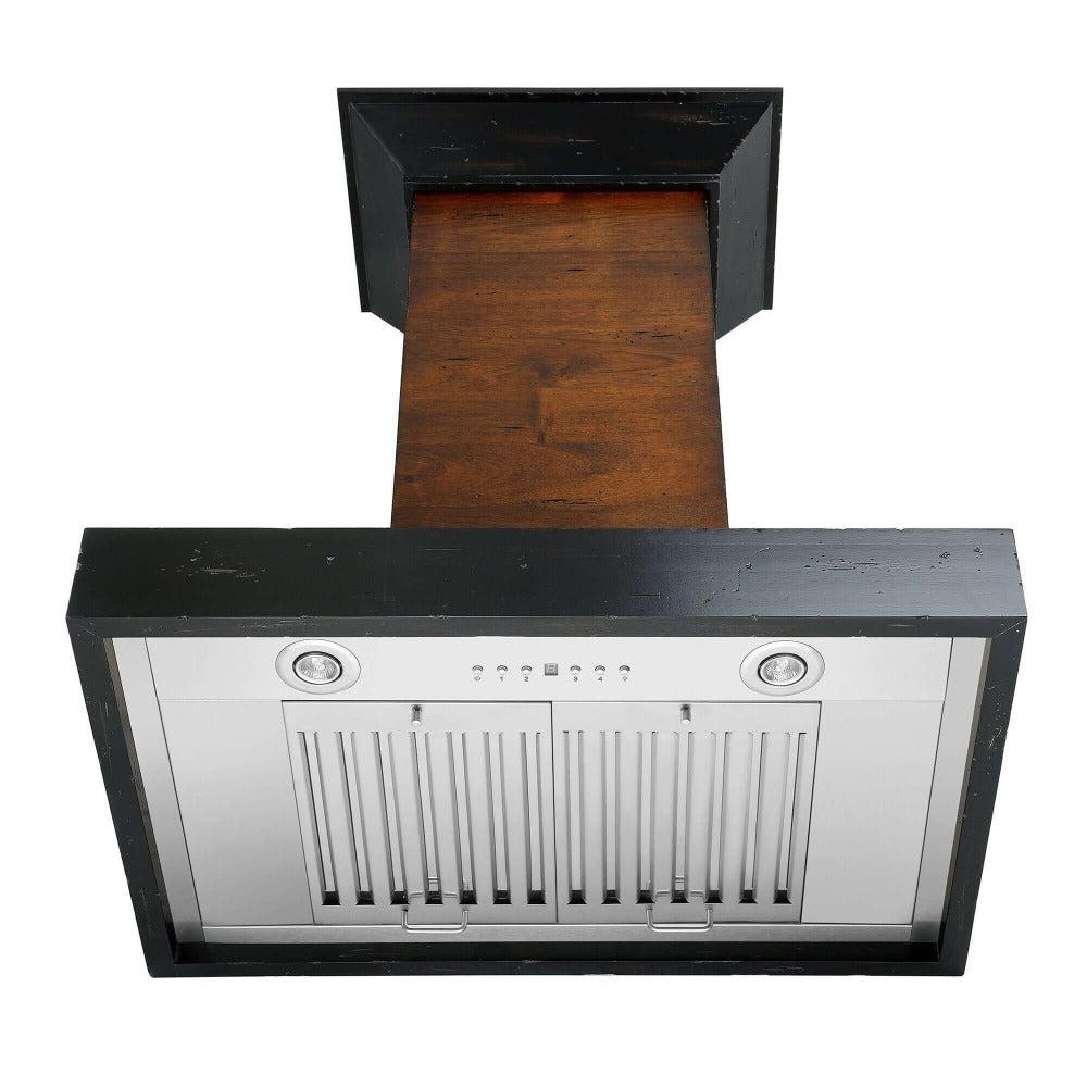 ZLINE 30 in. Convertible Vent Wooden Wall Mount Range Hood in Antigua and Walnut (KBAR-30) under.