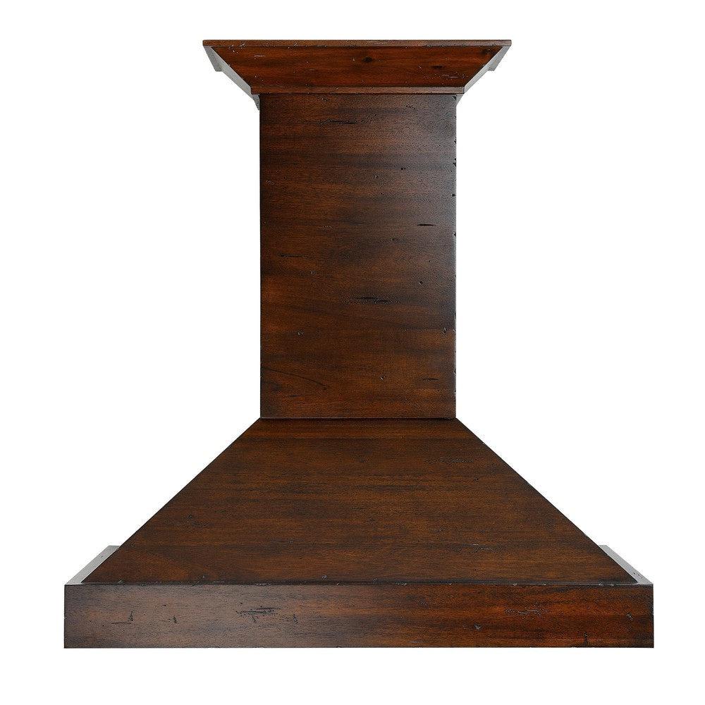 ZLINE Convertible Vent Wooden Wall Mount Range Hood in Walnut (KBRR) front.